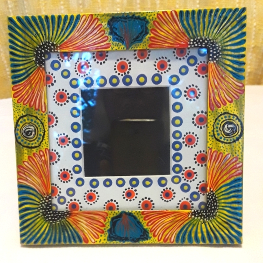 Frame, hand painted, multicolors